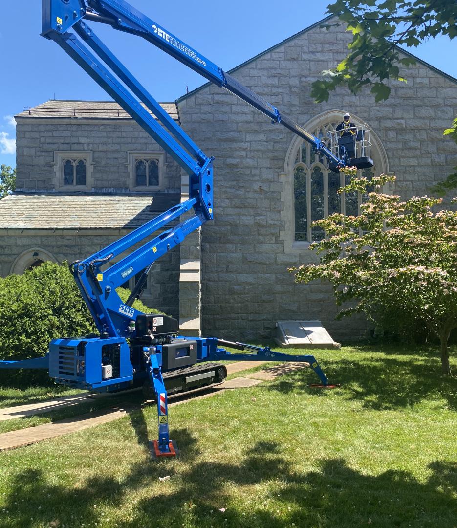 MEWP on a church