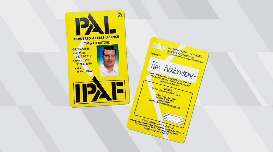 IPAF PAL Card with CSCS