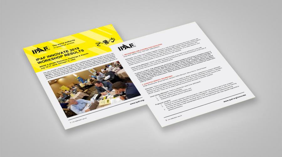 IPAF Innovate 2019 Workshop Results