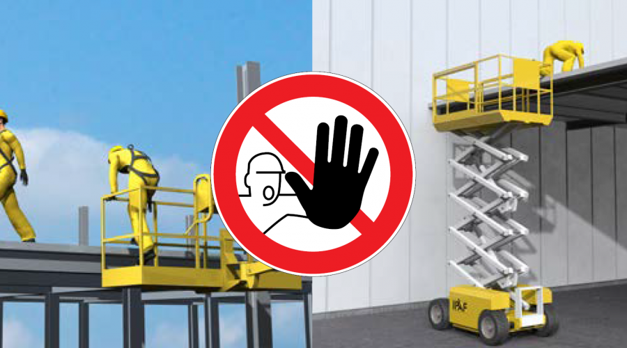 Do not exit the platform at height