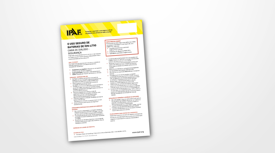 The safe use of lithium-ion batteries PT