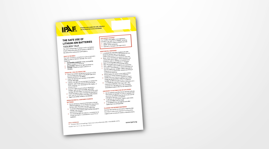 The safe use of lithium-ion batteries EN