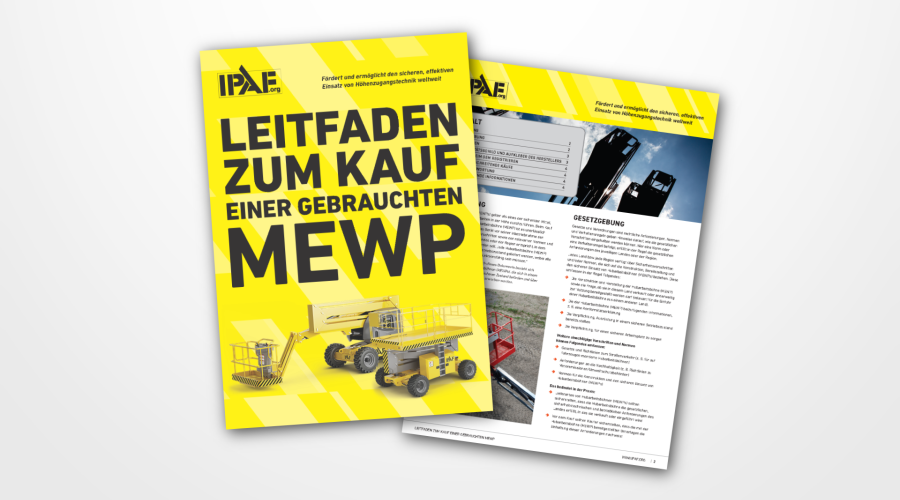 Document cover mockup Guidance On Buying a Pre-Owned MEWP DE