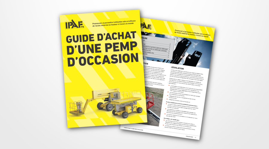 Document cover mockup Guidance On Buying a Pre-Owned MEWP FR