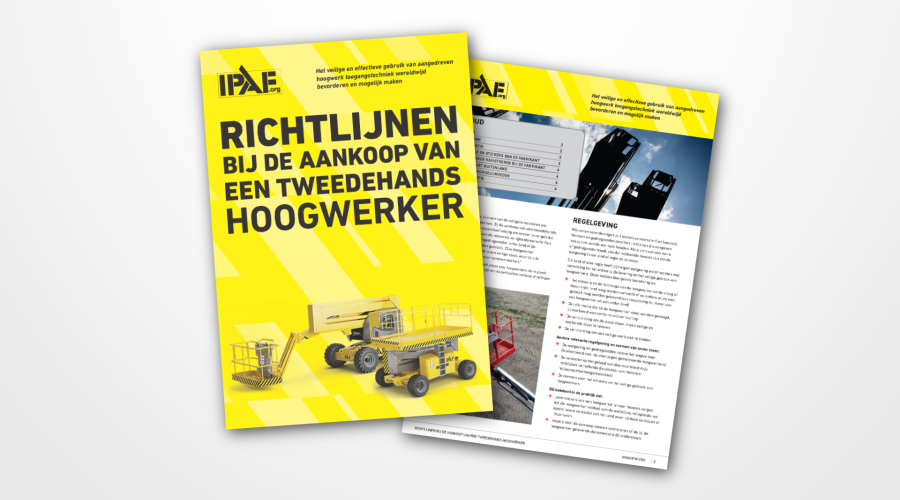 Document cover mockup Guidance On Buying a Pre-Owned MEWP NL