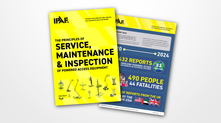 Document cover mockup Guidance The principles of service of MEWPs EN