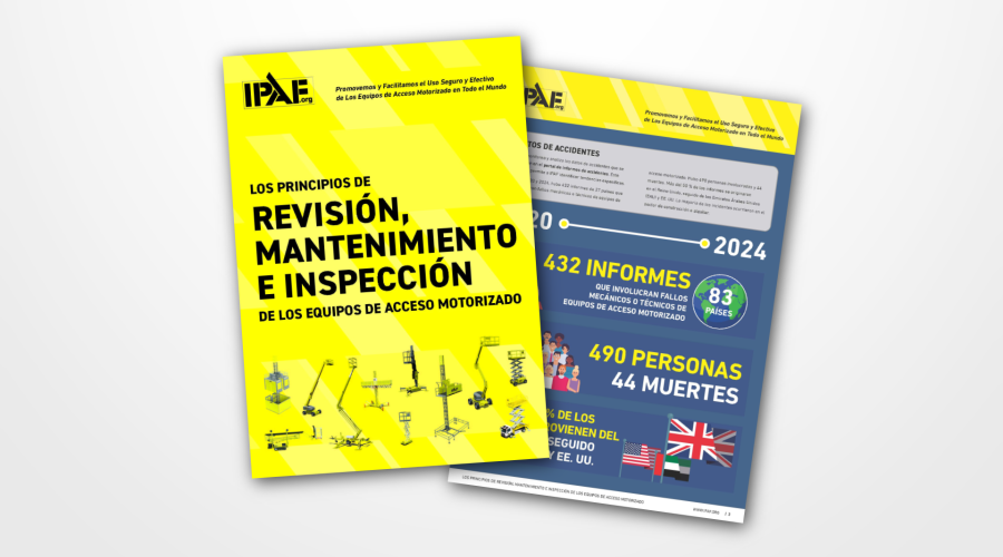 Document cover mockup Guidance The principles of service of MEWPs ES