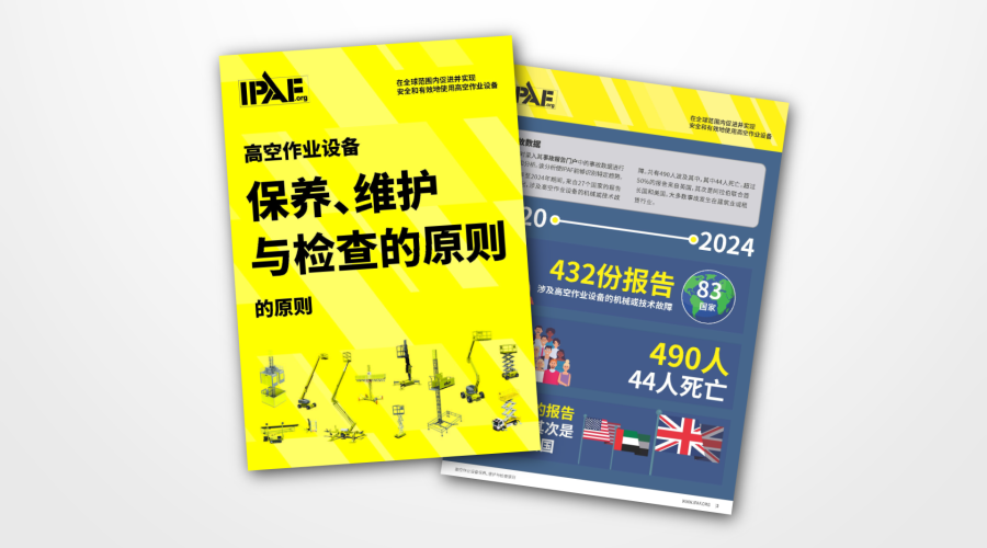 Document cover mockup Guidance The principles of service of MEWPs ZH