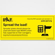 Spread the load! Spreader plates should always be used with boom-type MEWPs when fully supported on their outriggers.