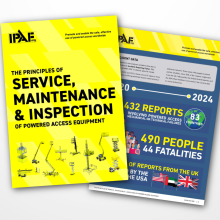 Document cover mockup Guidance The principles of service of MEWPs EN