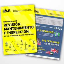 Document cover mockup Guidance The principles of service of MEWPs ES